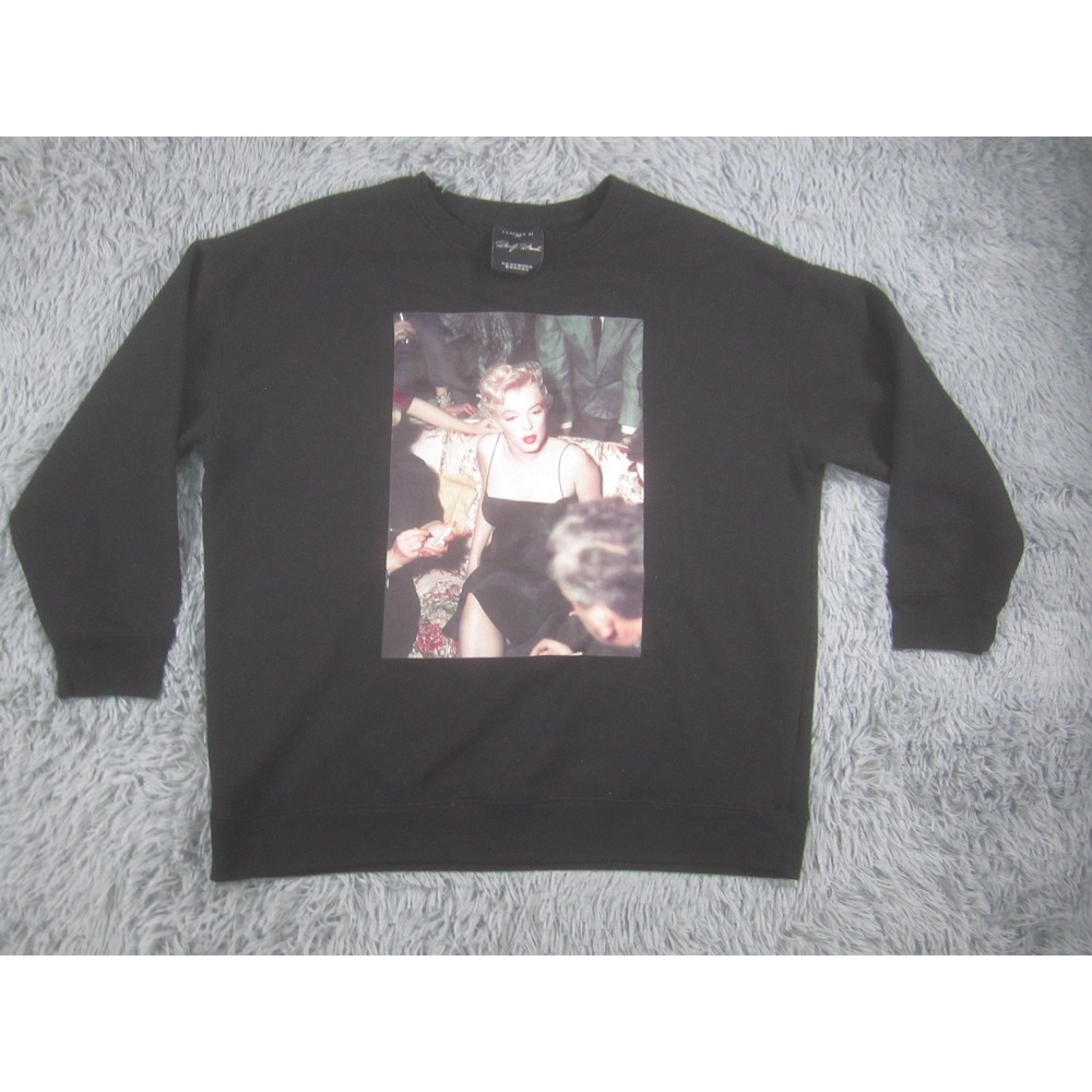 Forever 21 Marilyn Monroe Sweatshirt Womens 2X Black Plus Size Graphic‎ Crewneck